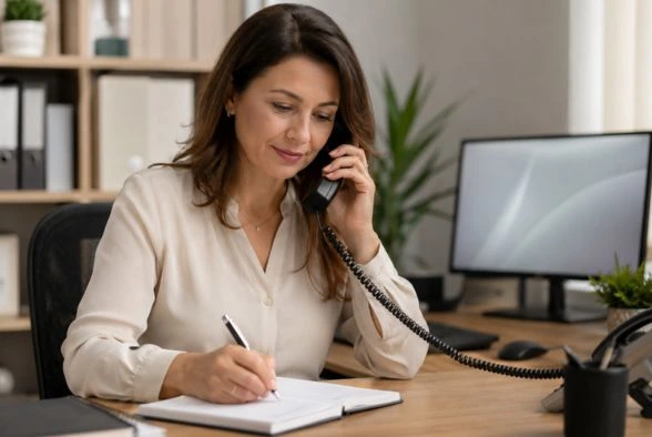 Operator care confirmă telefonic comanda