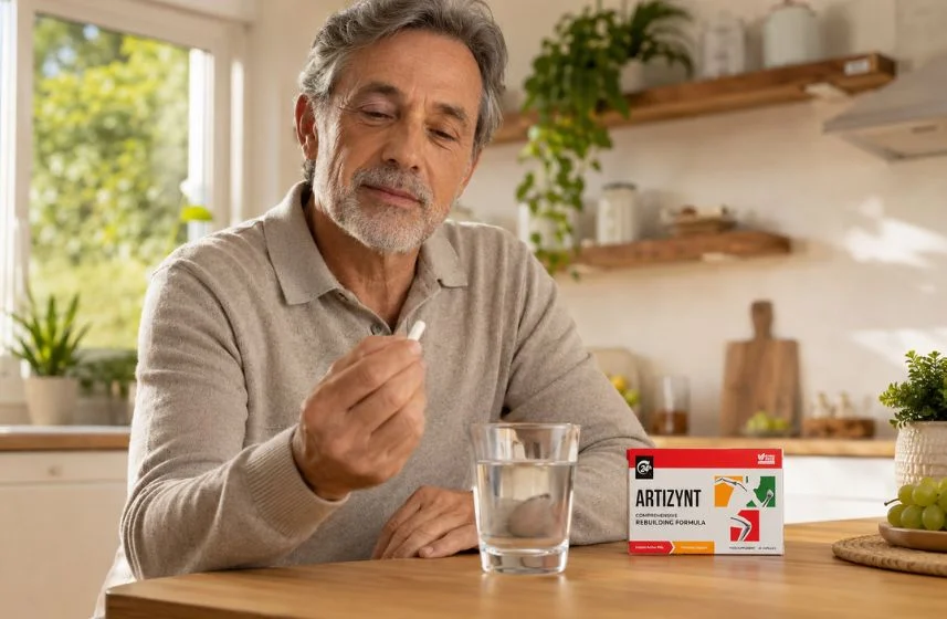 ArtiZynt Capsule Kapsel mit einem Glas Wasser